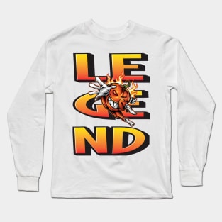 Legend Halloween Havoc The Man The Myth The Pumpkin Bodybuilder Powerlifter Long Sleeve T-Shirt